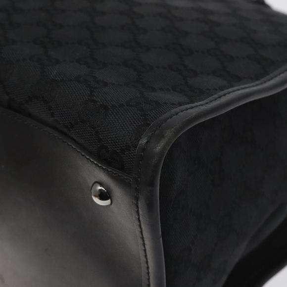 GUCCI GG Canvas Tote Bag Black Silver 109101 Auth nb119 - Picture 15 of 16